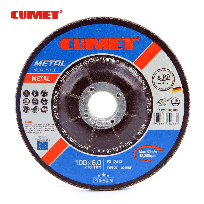 DEPRESSED GRINDING WHEELS FOR METAL